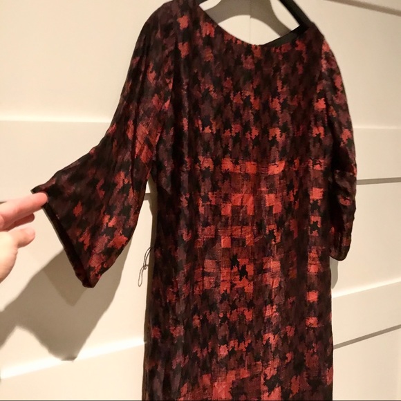 BOSS Hugo Boss houndstooth silk dress - Picture 4 of 8